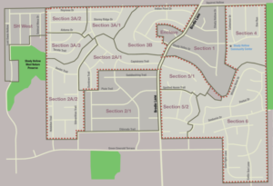 The section in dashed RED is the expected area to be annexed by the city of Austin.