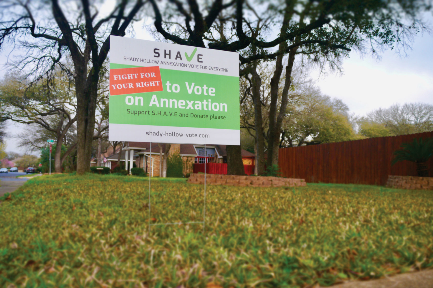 SHAVE Yard Sign